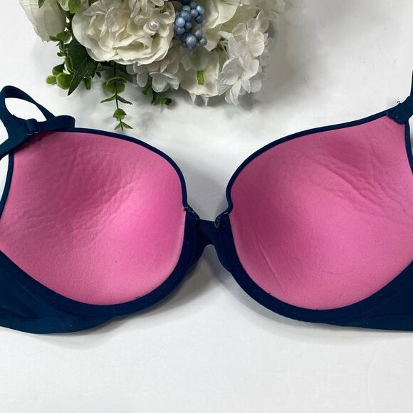 Pink Victoria's Secret Wear Everywhere Push -Up Bra‎ Teal 34D - Picture 5 of 8